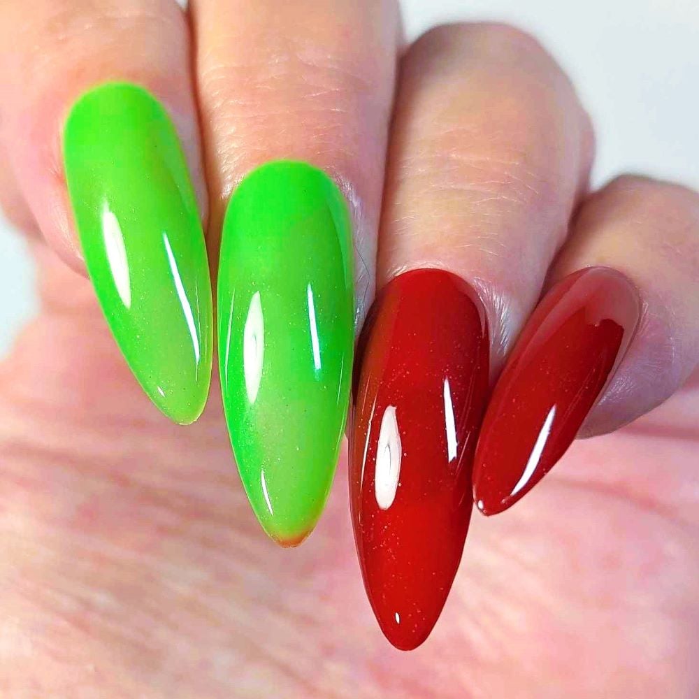 Parrot Polish Area 51 Thermal Nail Polish - Red/Lime