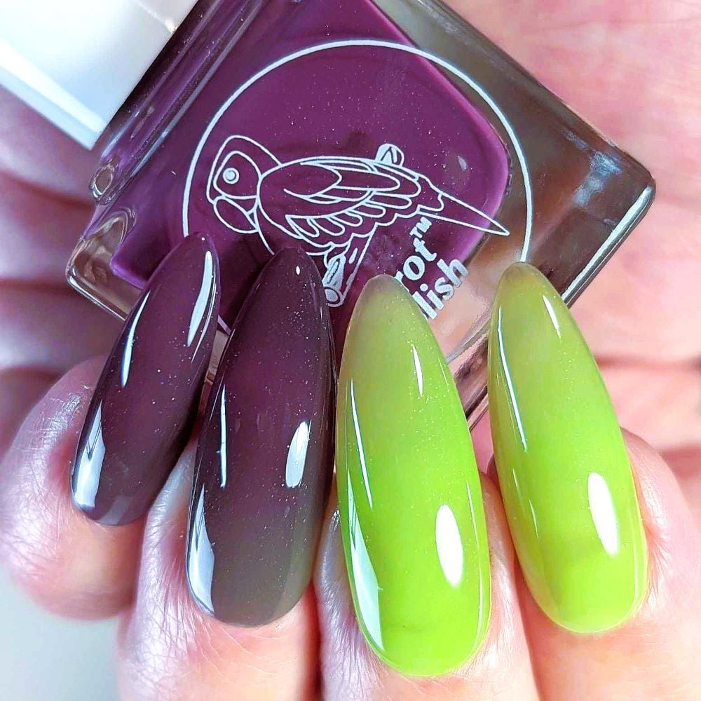 Parrot Polish Plums and Mints Thermal Nail Polish Plum/Mint lime
