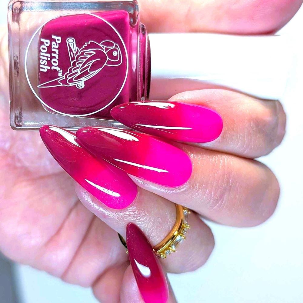 Parrot Polish Sangria Thermal Nail Polish - Purple/Red/Pink