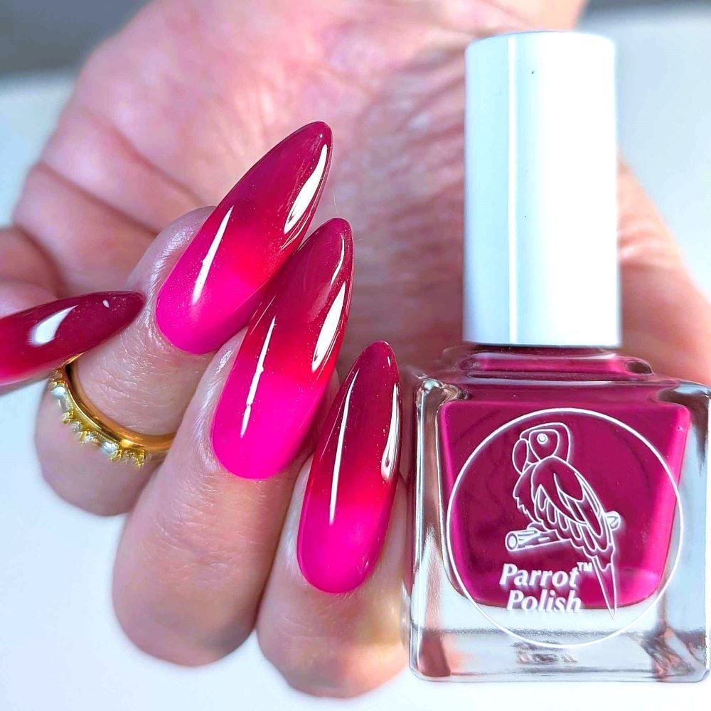 Parrot Polish Sangria Thermal Nail Polish - Purple/Red/Pink