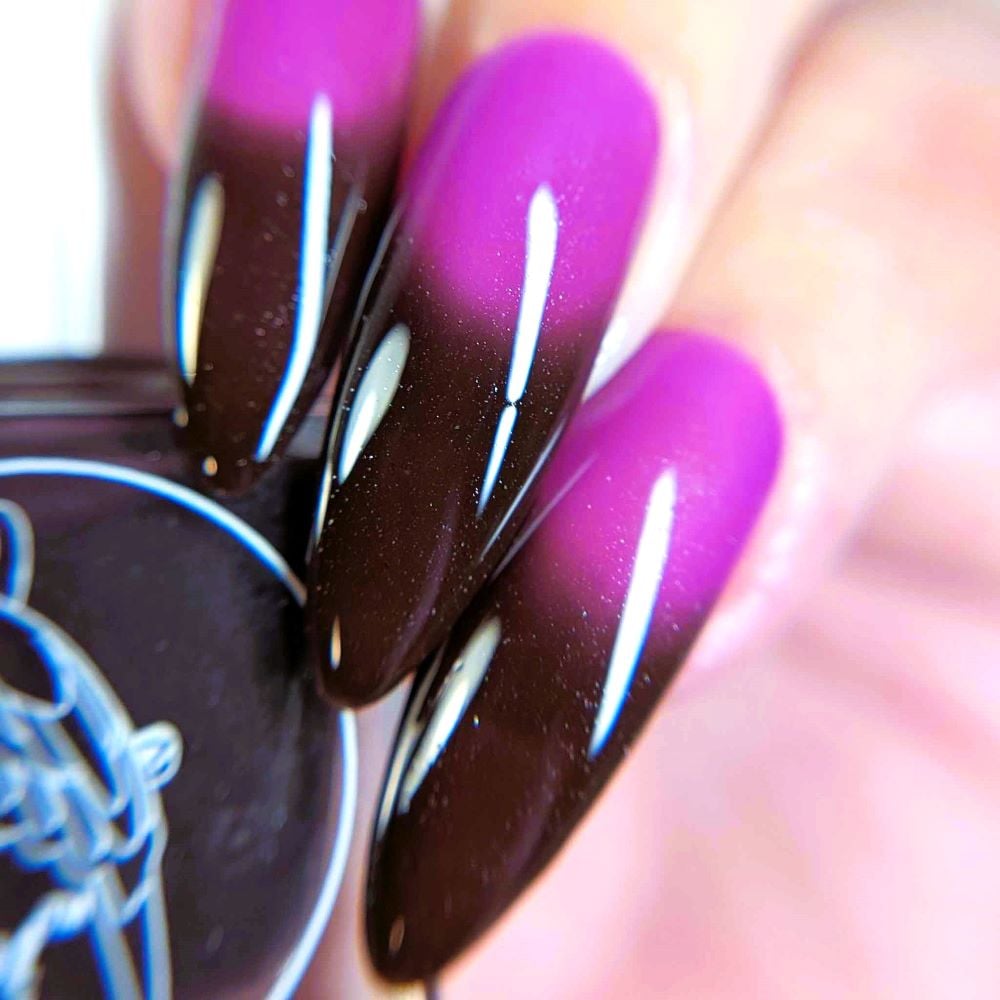 Parrot Polish Moo Juice Thermal Nail Polish - Black/Purple/Pink