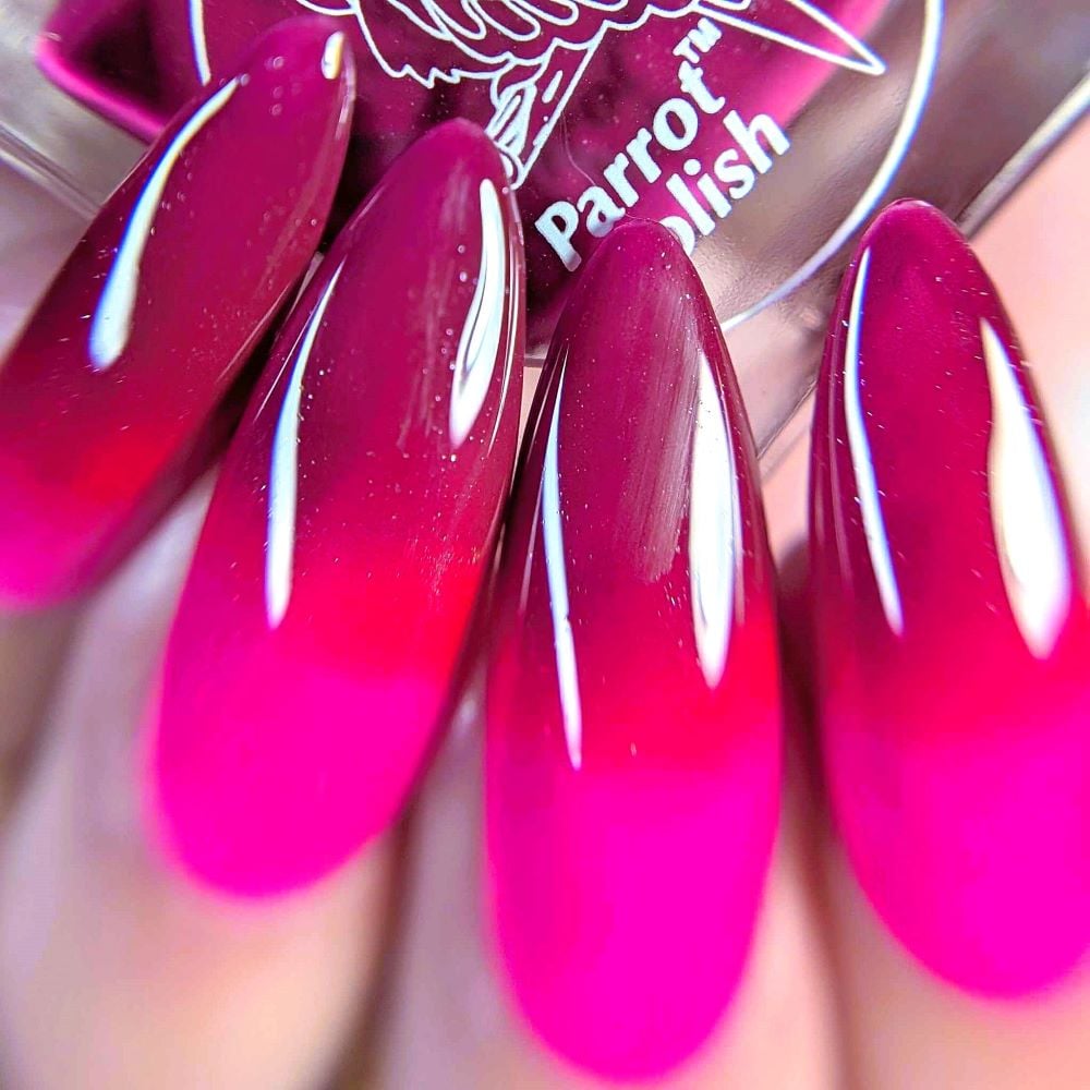 Parrot Polish Sangria Thermal Nail Polish - Purple/Red/Pink