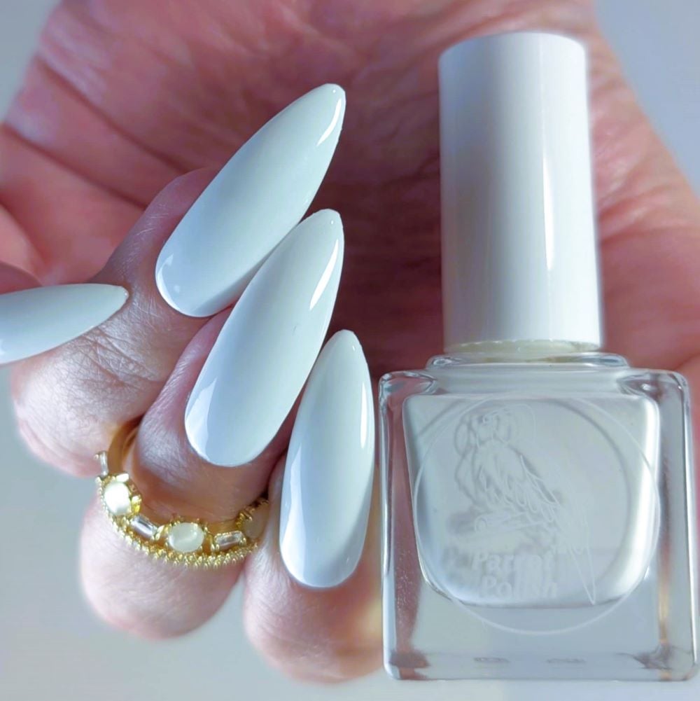 Parrot Polish Anne Marie Island Opaque White Nail Polish