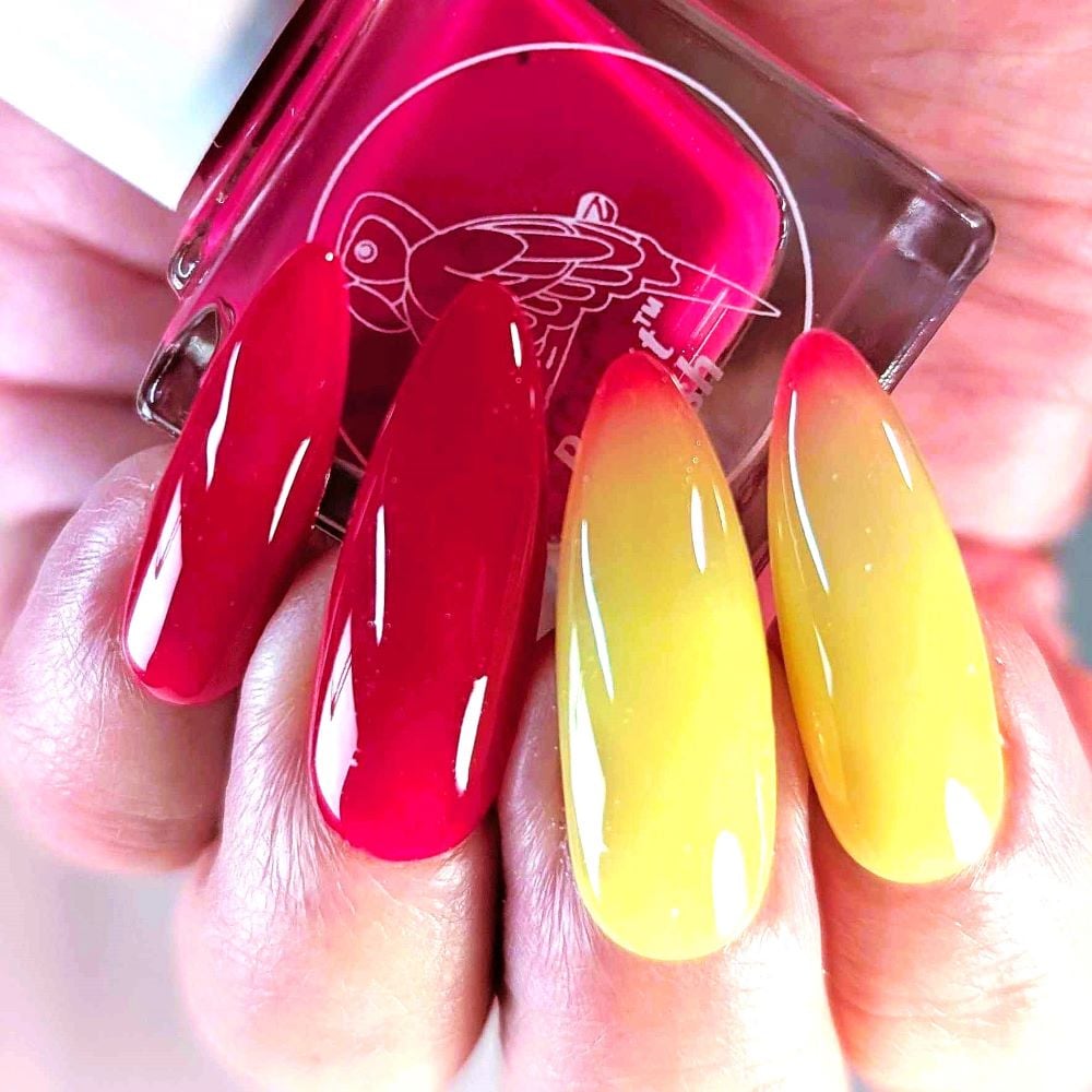 Parrot Polish Raspberry Lemonade Thermal Nail Polish Raspberry/Orange