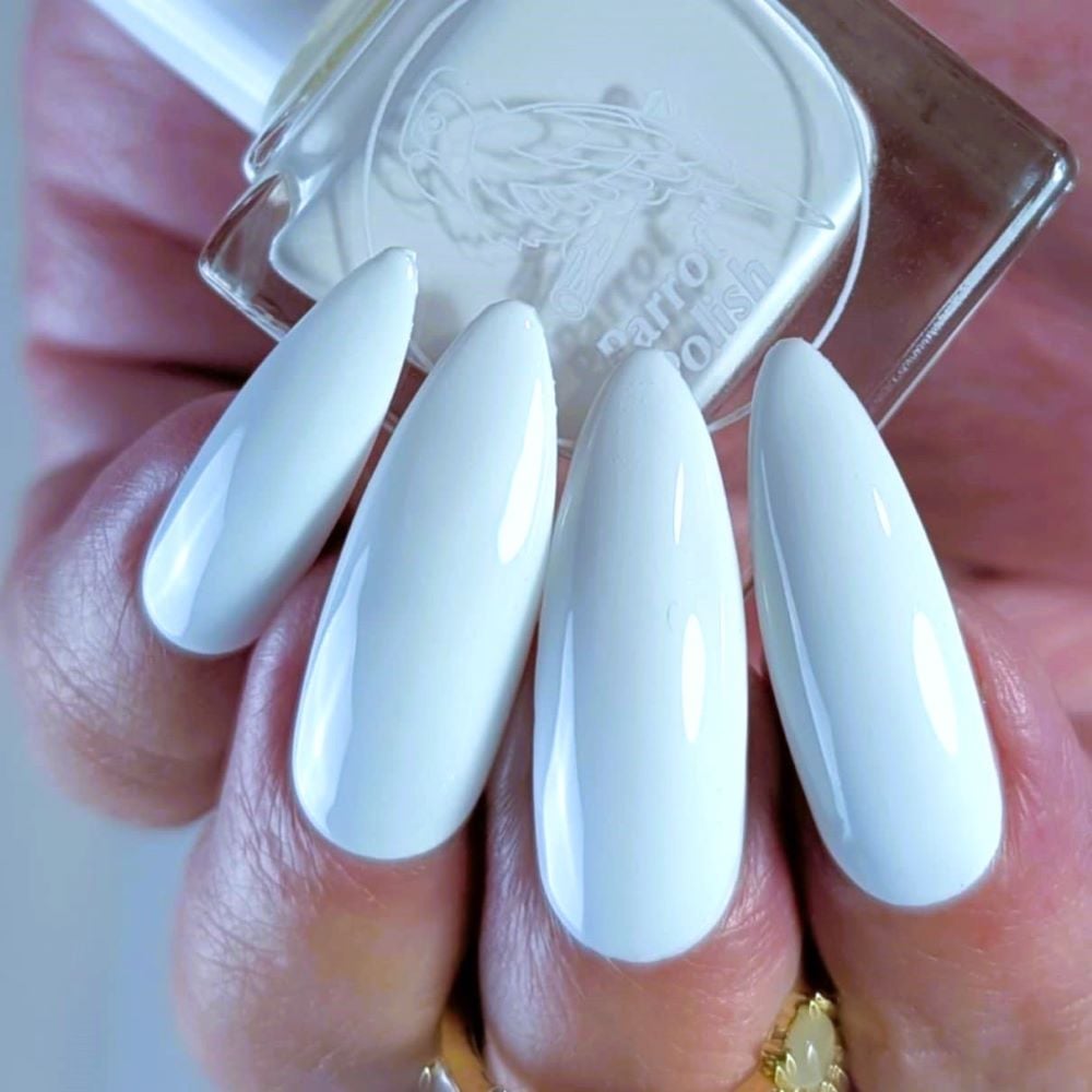 Parrot Polish Anne Marie Island Opaque White Nail Polish