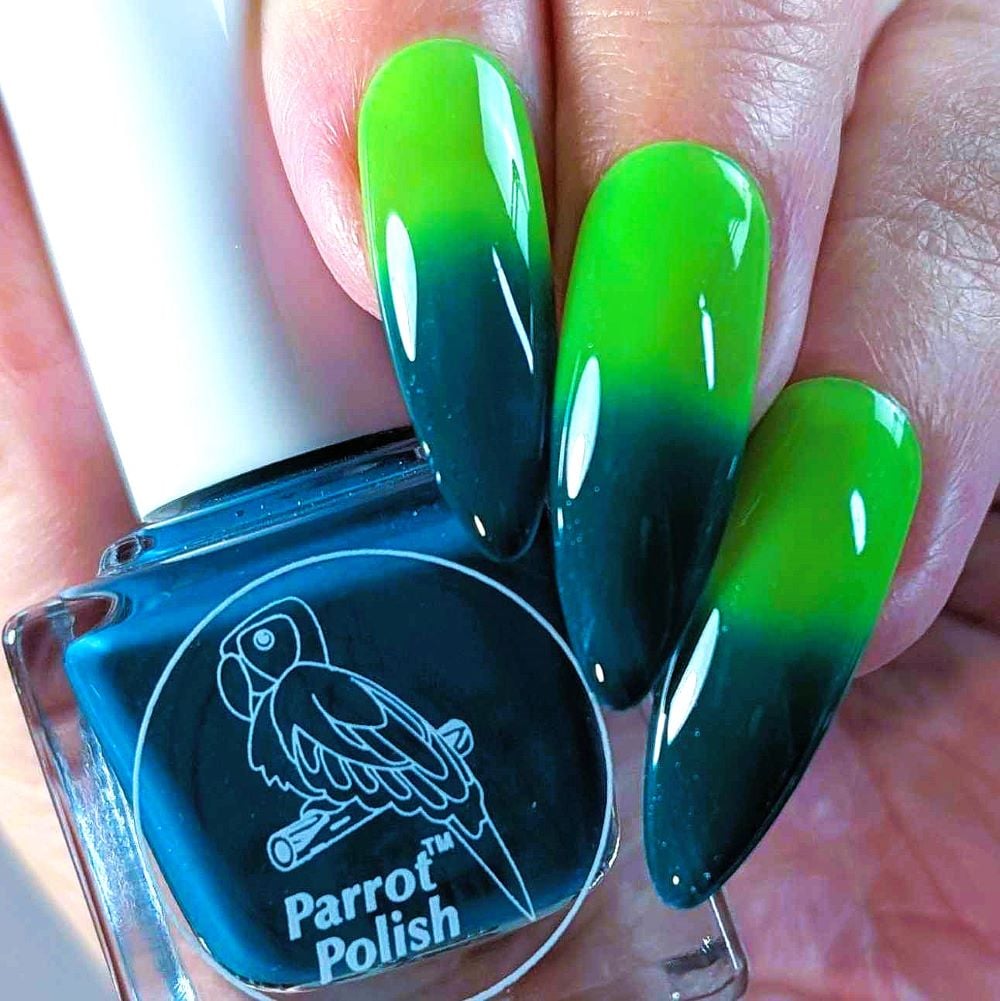 Parrot Polish Minty Twist Thermal Nail Polish Green/lime