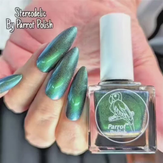 Parrot Polish Stereodelic Holographic Ultrachrome Nail Polish -  Blue/Green