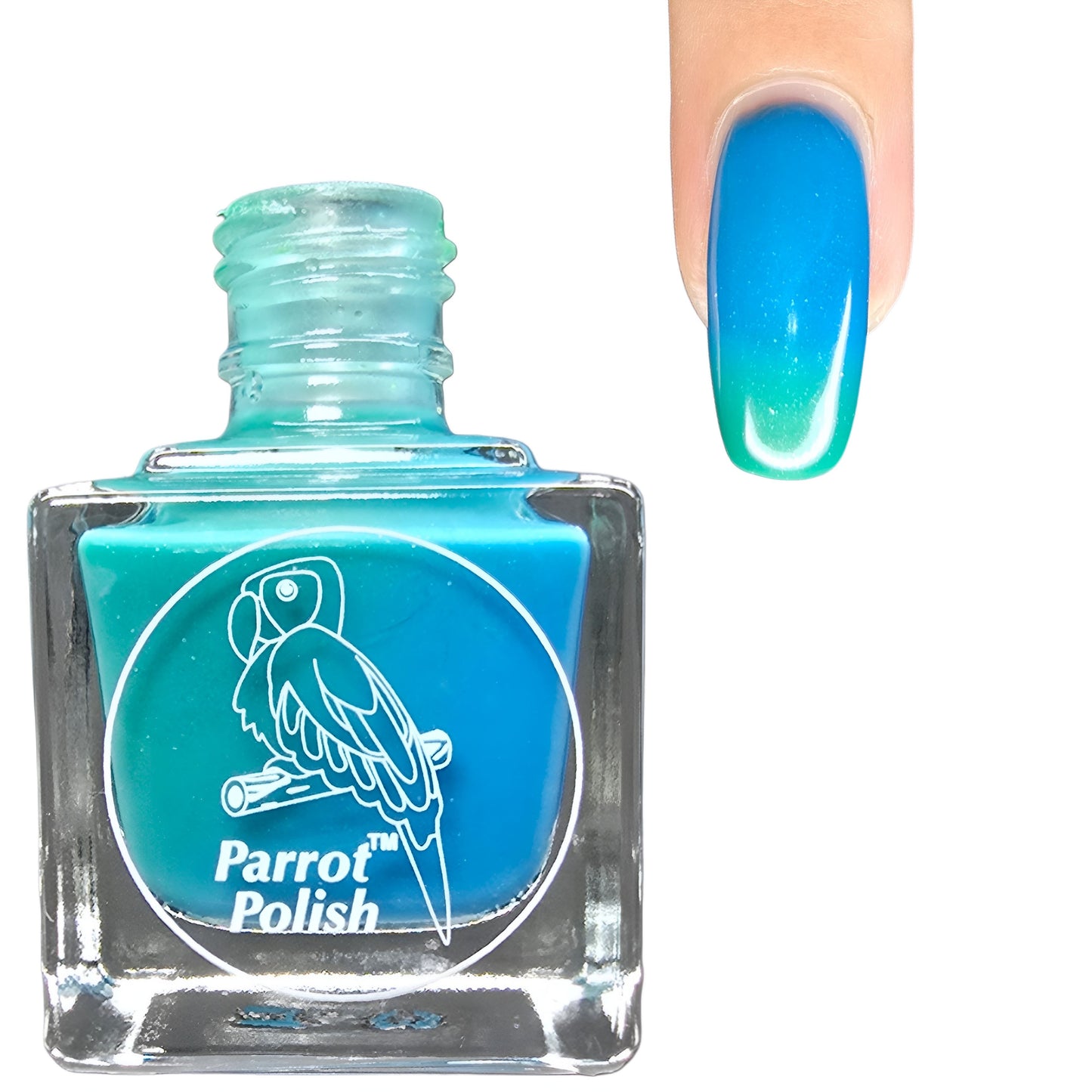 Parrot Polish Ocean Currents Thermal Nail Polish - Green/Blue
