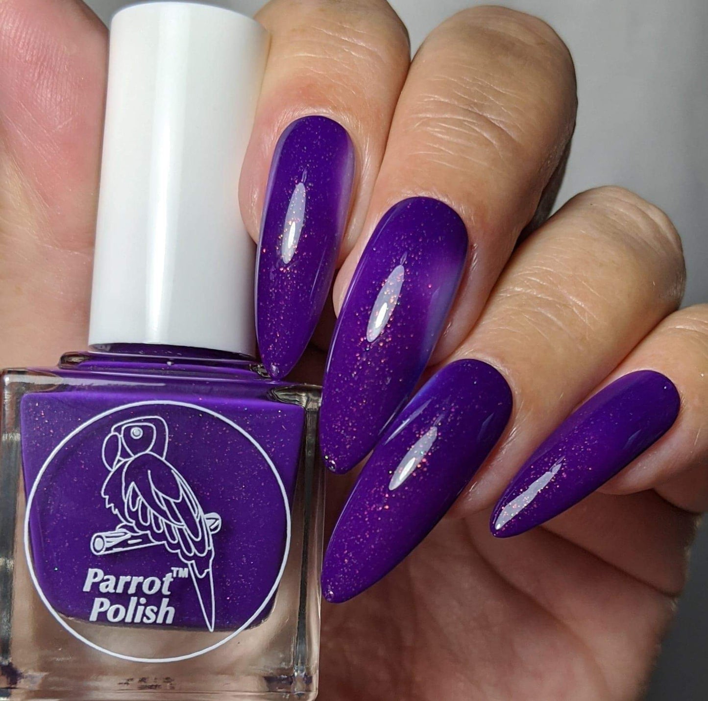 Parrot Polish Smooth Jazz Color Changing Thermal Nail Lacquer - Purple/Blue/Clear