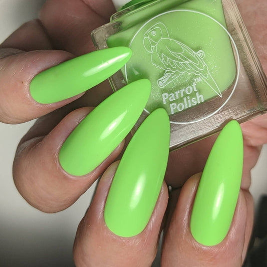 Parrot Polish Irish Cream Neon Pastel Green Nail Polish