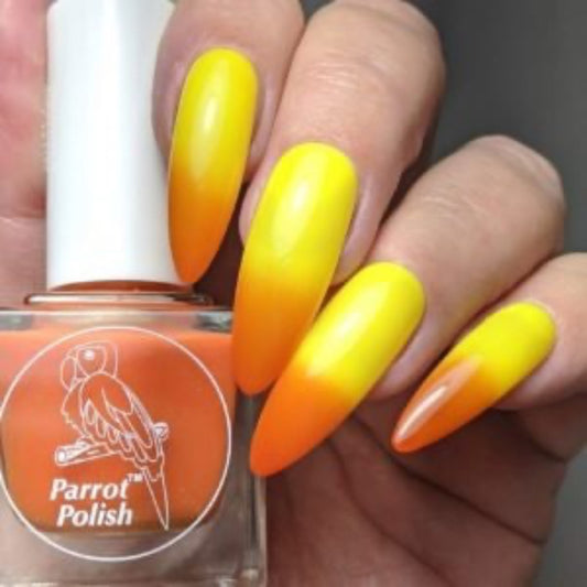 Parrot Polish Citrus Twist Color Changing Thermal Nail Lacquer - Orange/Yellow