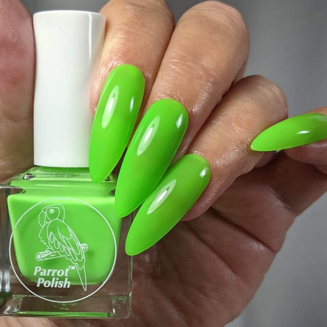 Parrot Polish Limes & Grapes Color Changing Solar Nail Lacquer - Green/Brownish Purple