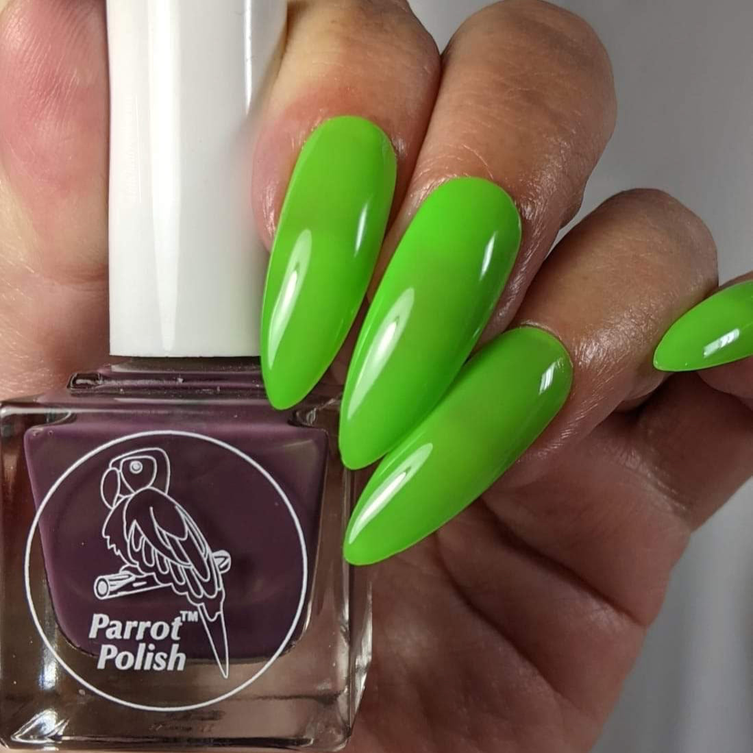 Parrot Polish Limes & Grapes Color Changing Solar Nail Lacquer - Green/Brownish Purple