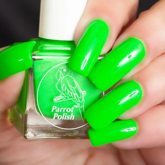Parrot Polish Gecko Green Neon Nail Polish