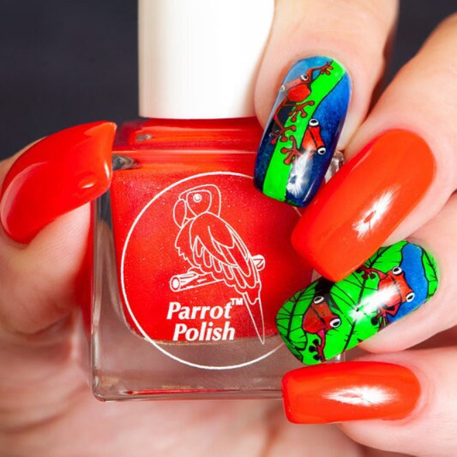Parrot Polish Poison Dart Red Neon Nail Polish