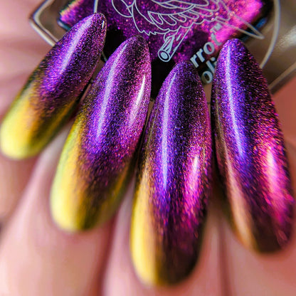 Parrot Polish Arabella Ultrachrome Purple Pink Gold Nail Lacquer 0.5 Fl oz