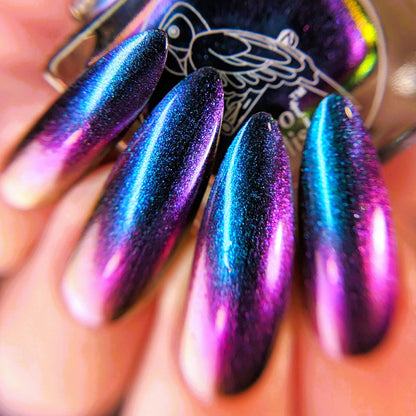 Parrot Polish Phoebe Ultrachrome Blue Pink Purple Nail Lacquer 0.5 Fl oz
