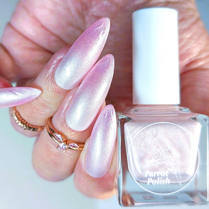 Parrot Polish Frosty Holidays Thermal Color Changing Nail Lacquer White Pink Winter