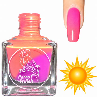 Parrot Polish Twisted Tulips Color Changing Solar Nail Lacquer  - Light Purple/Pink