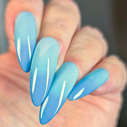 Parrot Polish  The Ocean Calls Us Thermal Nail Lacquer Blue/Teal/White-Pink 0.5 FL
