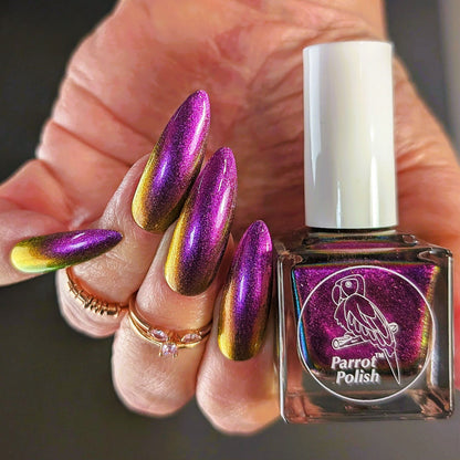 Parrot Polish Arabella Ultrachrome Purple Pink Gold Nail Lacquer 0.5 Fl oz