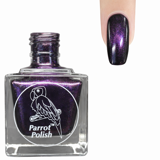 Parrot Polish Louis De Pointe Du Luc Vampire Purple Gold Ultrachrome Nail Lacquer 0.5 Fl oz