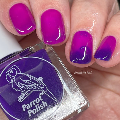 Parrot Polish Iris Thermal Nail Polish - Purple/Pink