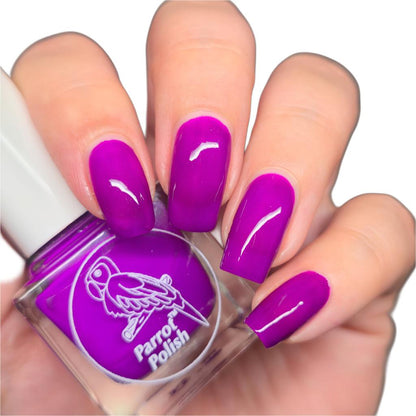 Parrot Polish Rossia Pacifica Purple Neon Nail Polish