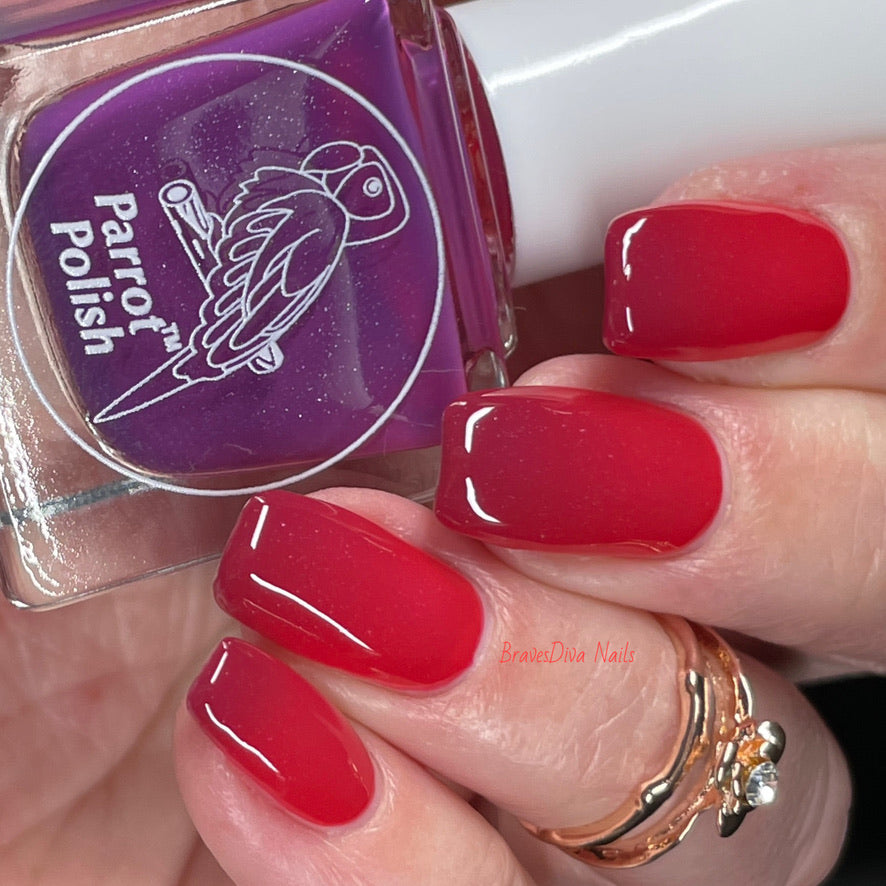 Parrot Polish Apples & Olives Solar Nail Polish - Red/Purple