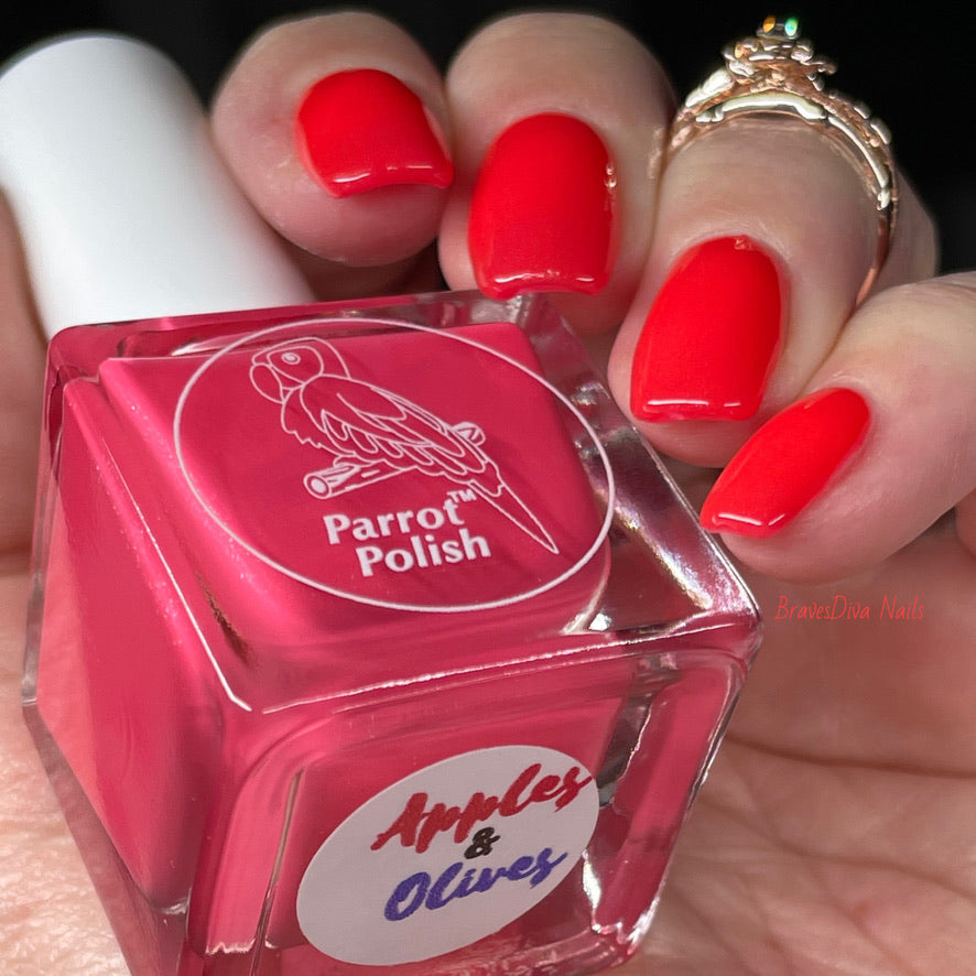 Parrot Polish Apples & Olives Solar Nail Polish - Red/Purple