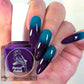 Purple Lilly Explosion  Thermal Nail Polish - Purple/ Blue Green