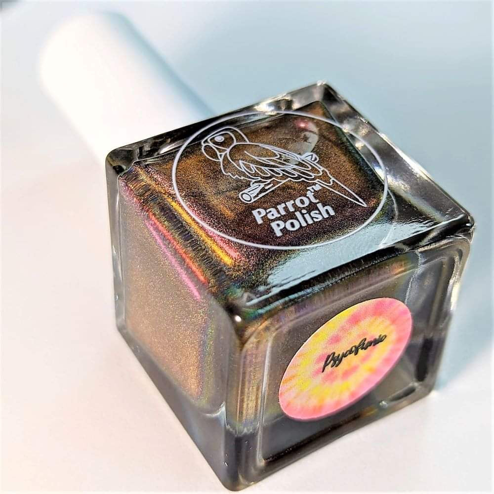 Parrot Polish Psycofonic Holographic Ultrachrome Nail Polish - Brown/Red