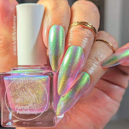 Parrot Polish "Cariana" Multichrome Baby Mermaid Pink/Green/Blue