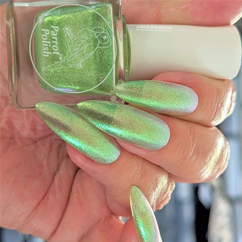 Parrot Polish "Kelpi" Multichrome Baby Mermaid Green/Gold/Silver