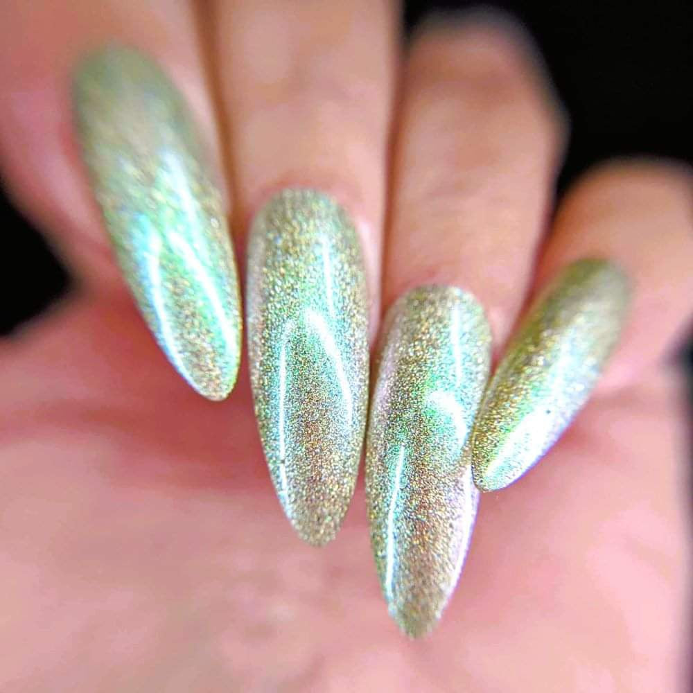 Parrot Polish "Believe" 2024 Spring  Green/Silver Ultrachrome Holographic