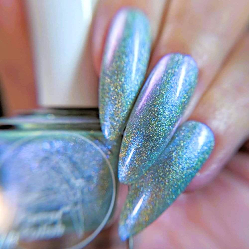 Parrot Polish "Courage" 2024 Spring  Aqua/Gold Ultrachrome Holographic