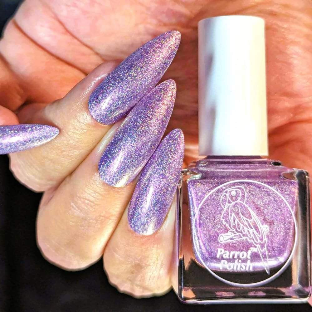 Parrot Polish "Smiles" 2024 Spring Silver/Purple  Ultrachrome Holographic