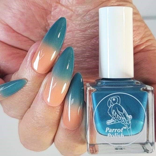Parrot Polish Pink Sands Thermal Nail Polish Blue/Pink Coral