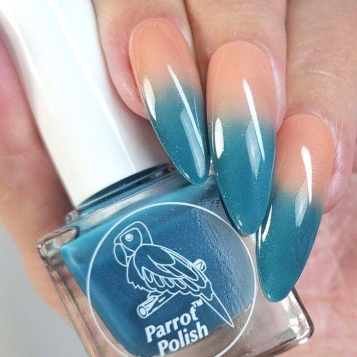 Parrot Polish Pink Sands Thermal Nail Polish Blue/Pink Coral