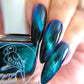 Parrot Polish "Tabby Cat" Multichrome Magnetic Nail Polish Green/Purple/Blue