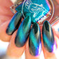 Parrot Polish "Tabby Cat" Multichrome Magnetic Nail Polish Green/Purple/Blue