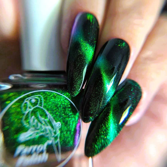 Parrot Polish "Bengal Cat" Multichrome Magnetic Nail Polish Green/Purple/Blue