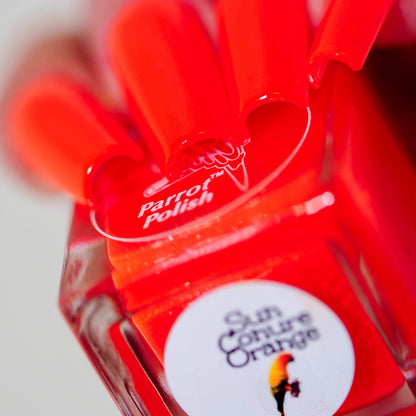 Parrot Polish Sun Conure Orange Red Neon Nail Polish
