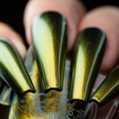 Parrot Polish Queen Akasha Multichrome Nail Polish - Gold/Green