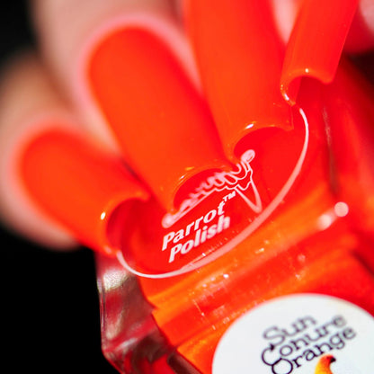 Parrot Polish Sun Conure Orange Red Neon Nail Polish