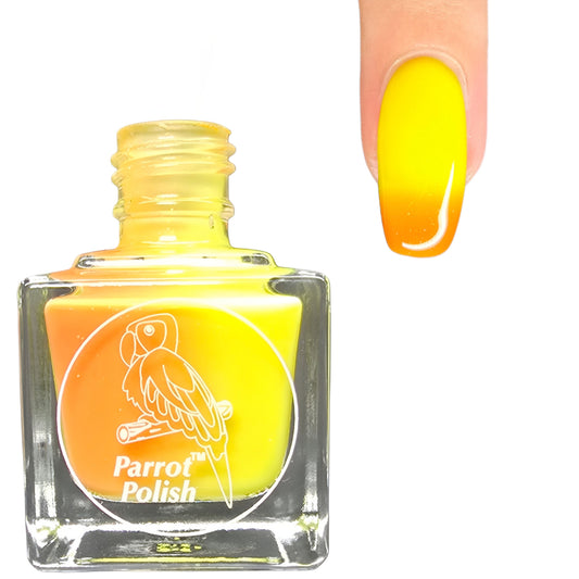 Parrot Polish Citrus Twist Thermal Nail Polish - Orange/Yellow