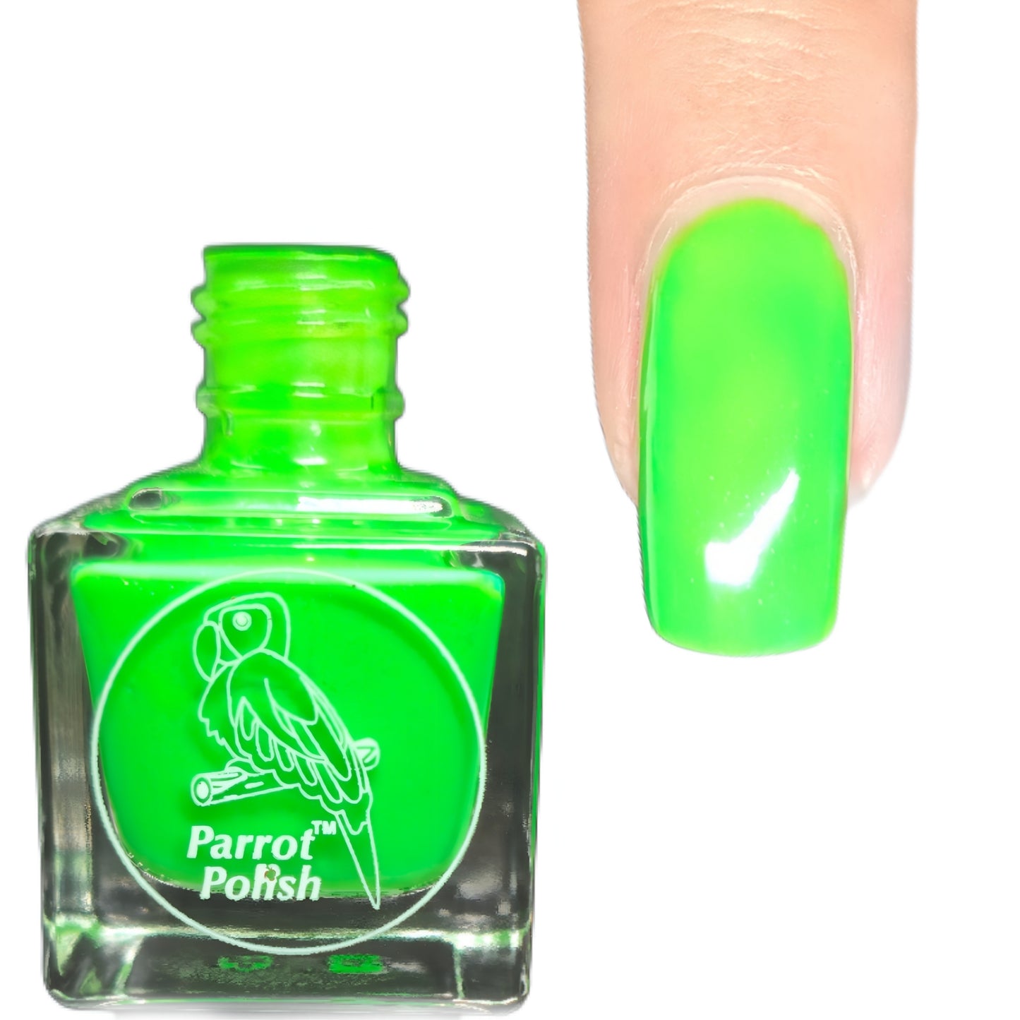 Parrot Polish Gecko Green Neon Nail Polish