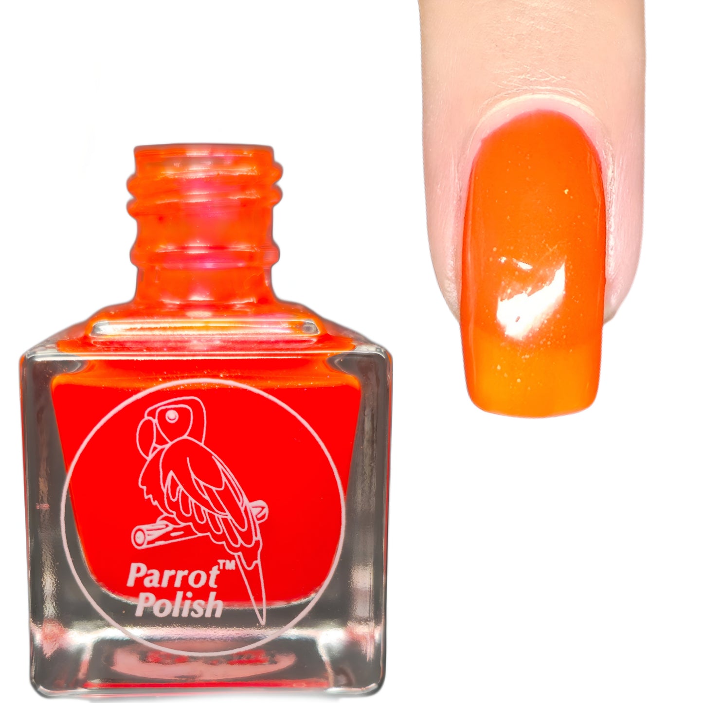 Parrot Polish Bangladesh Tiger Neon Red Nail Polish