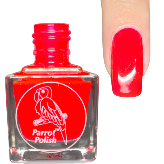 Parrot Polish Poison Dart Red Neon Nail Polish