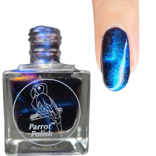 Parrot Polish "Siamese Cat" Multichrome Magnetic Nail Polish Blue/Purple